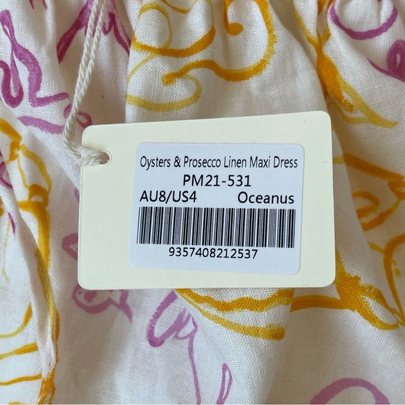 PEPPERMAYO Oysters and Prosecco printed maxi linen dress - Picture 7 of 16